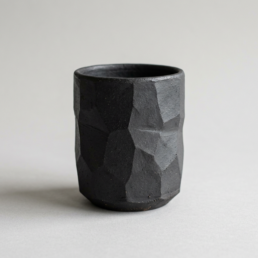 Facet Tumbler, matte charcoal